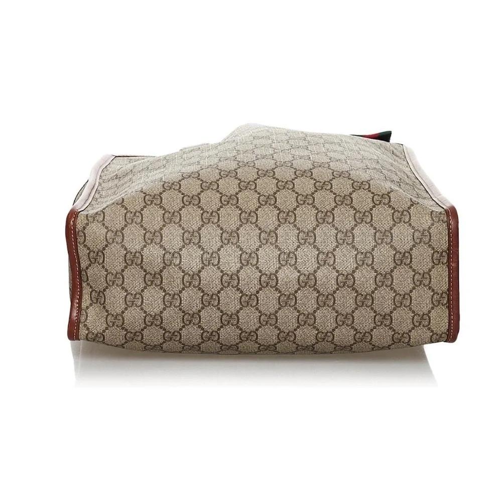 Gucci Brown GG Supreme Web Tote Bag - Picture 4 of 11